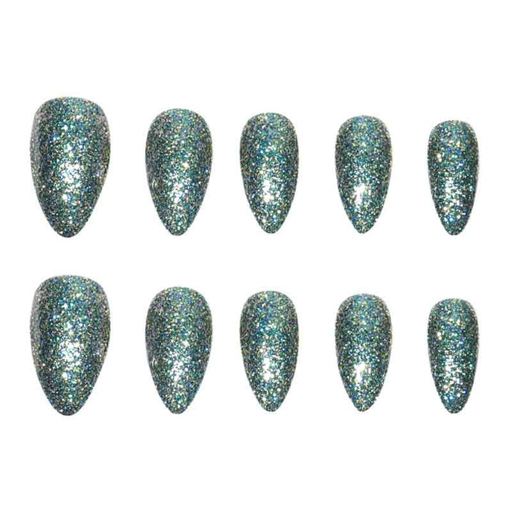 Glitzernde Acryl-Stiletto-Press-On-Nägel Karnz