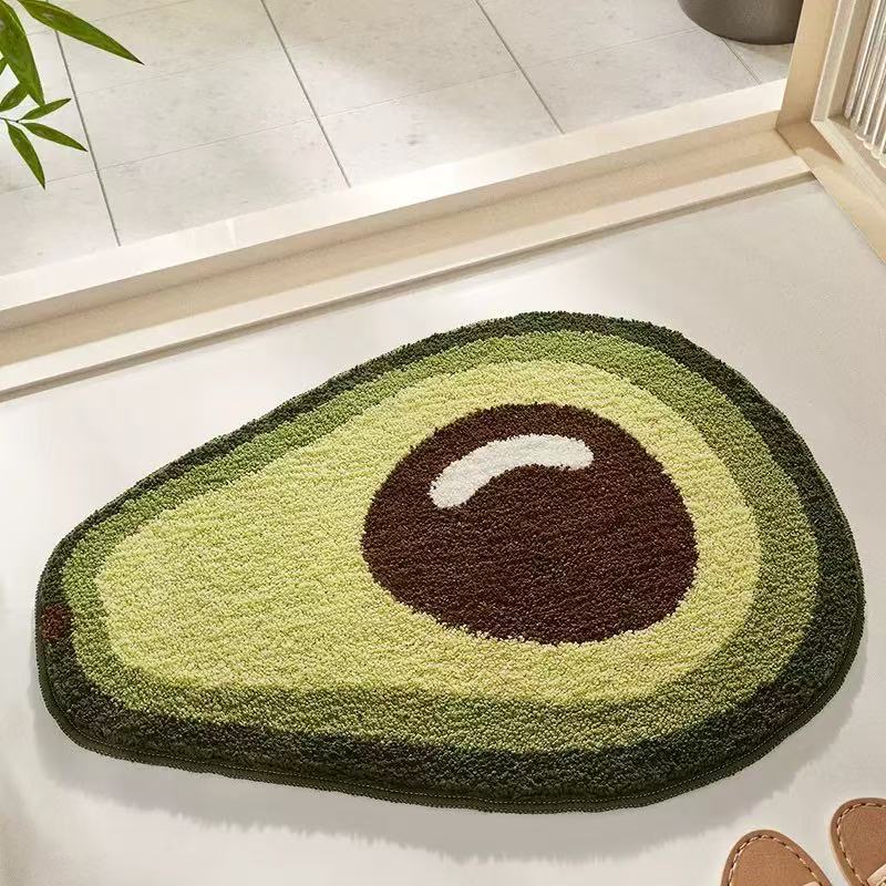 Avocado-förmige Indoor-Badezimmermatte für das Badezimmer