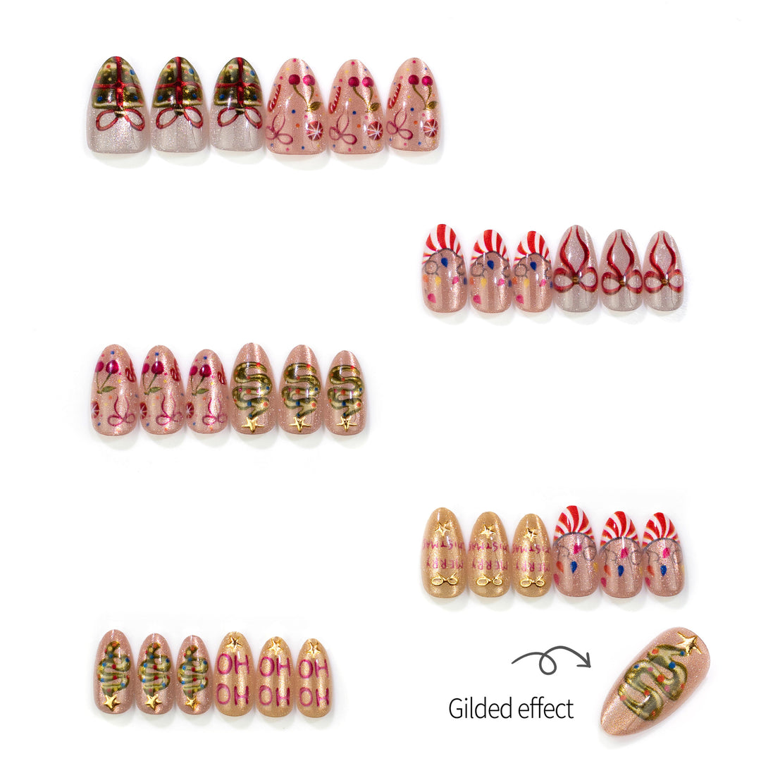 Festliches, urlaubsthematisches Press-On-Nagelkunst-Set 1790738548
