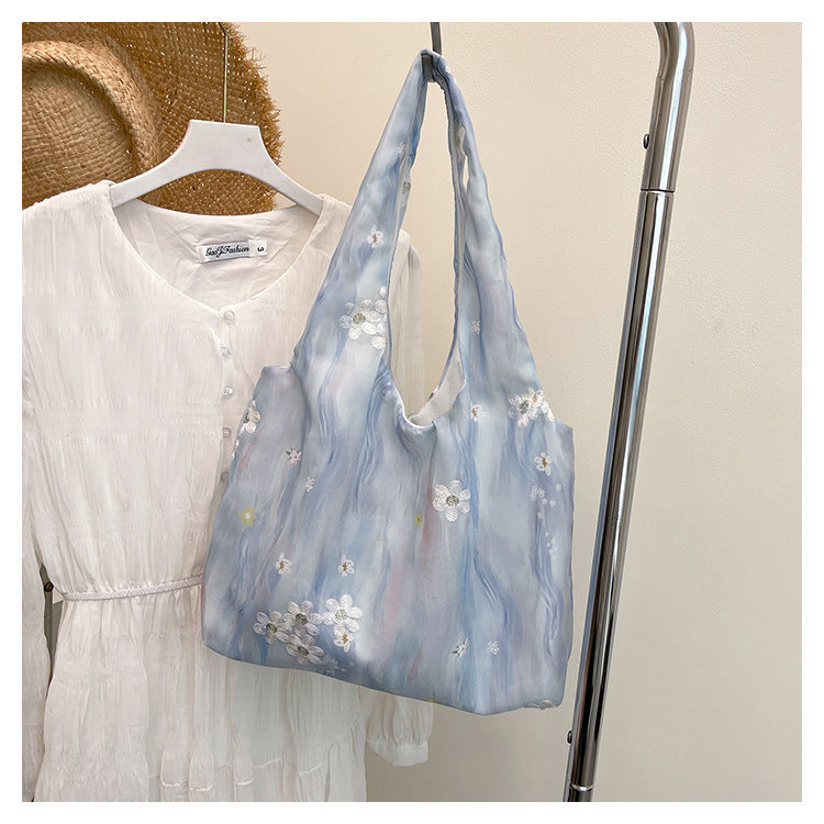 Elegante floral bedruckte Schulter Tote Bag Karnz