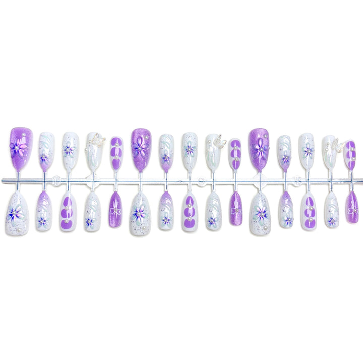 Blumenmuster Press-On Nail Art Kollektion