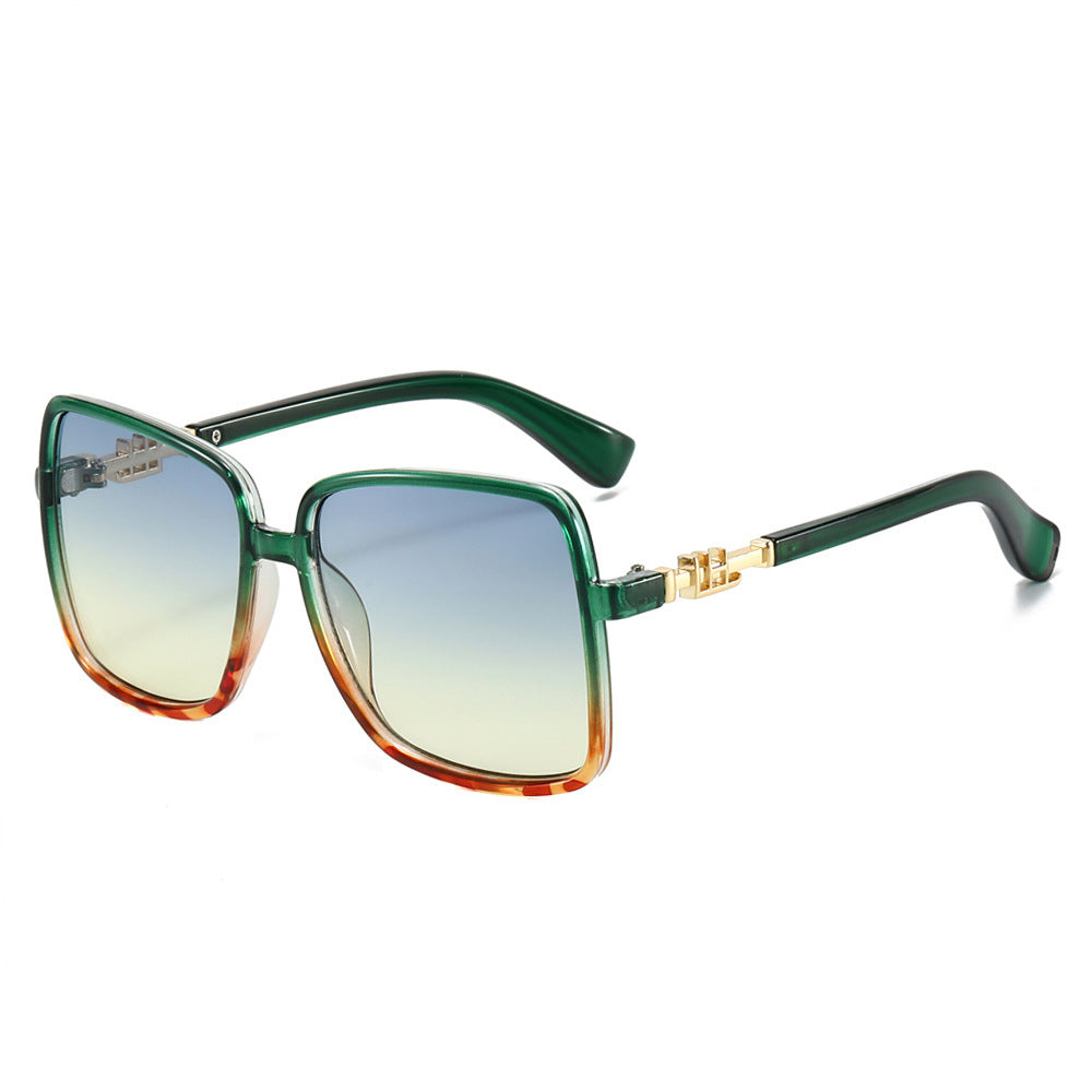 Damen Sonnenbrille mit großem Rahmen und Farbverlauf Karnz
