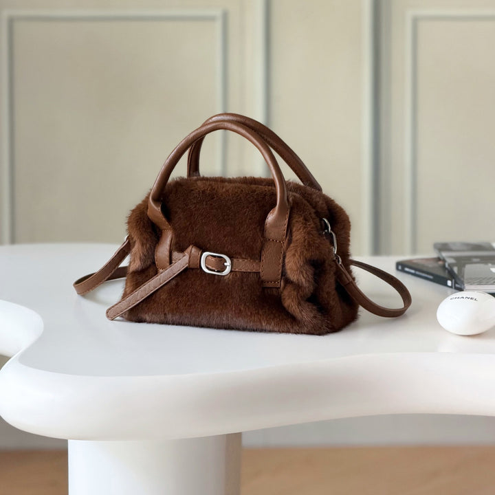 Elegante Kunstpelz Handtasche