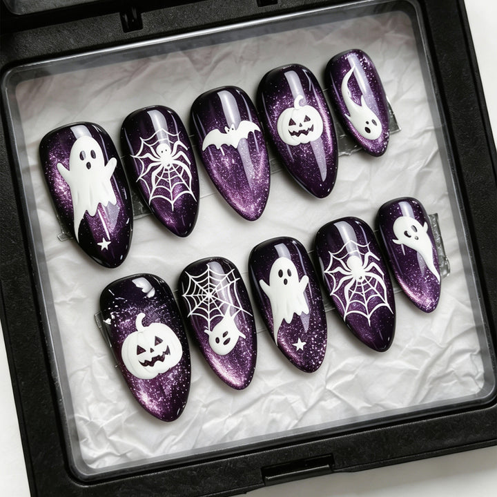 Halloween-Themen Dekorative Press-On-Nägel Karnz