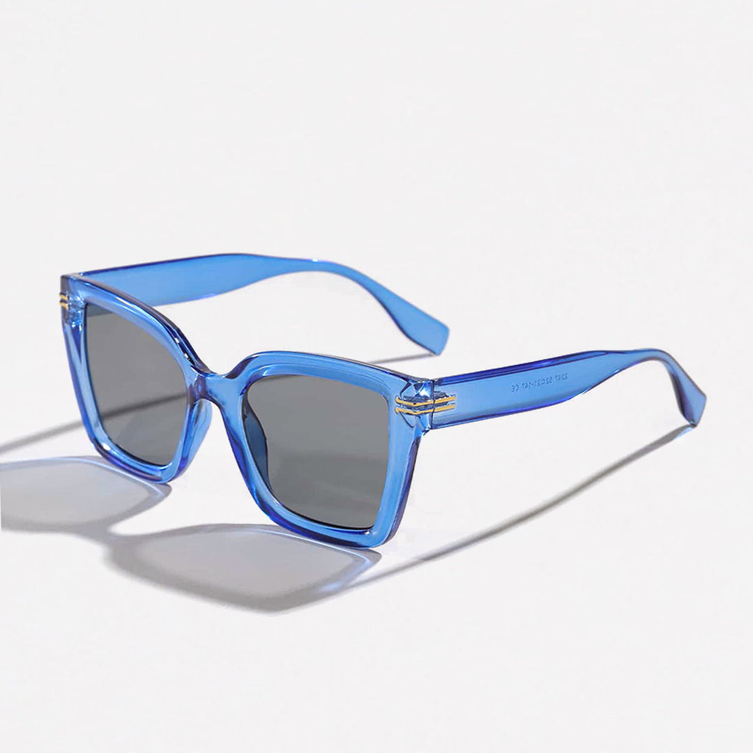 Damen trendige quadratische Sonnenbrille mit elegantem Gestell Karnz