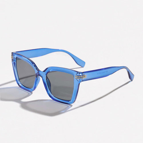 Damen trendige quadratische Sonnenbrille mit elegantem Gestell Karnz