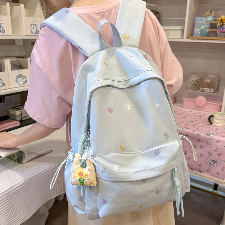 Bestickter Blumenmuster-Rucksack Karnz