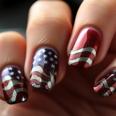 Patriotisches Nageldesign Karnz 1789915083