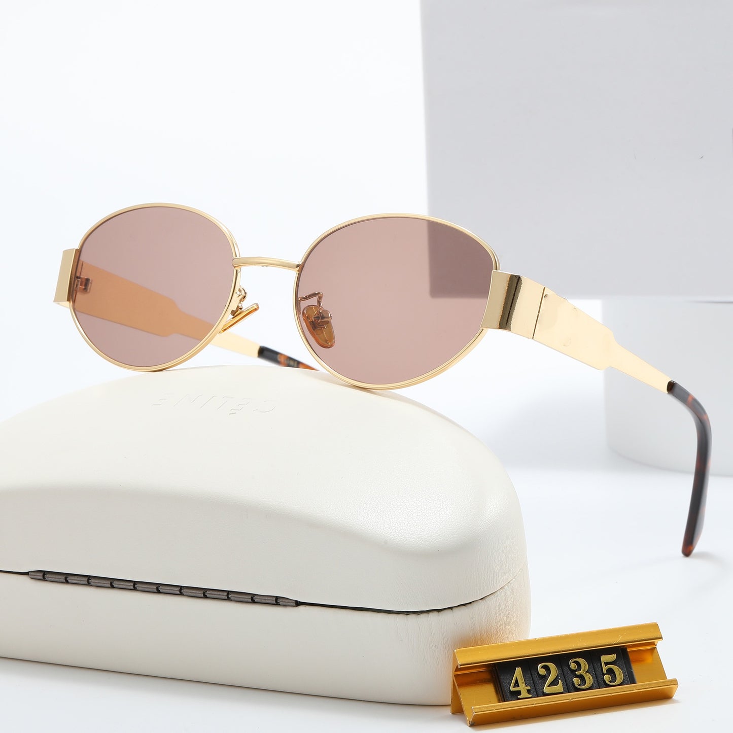 Damen Elegante Designer-Sonnenbrille mit filigranem Rahmen und UV-Schutz Karnz