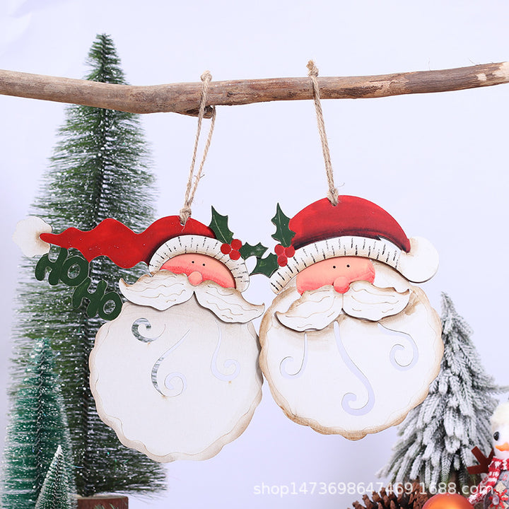 Dekorativer Holz-Santa-Kopf-ornament