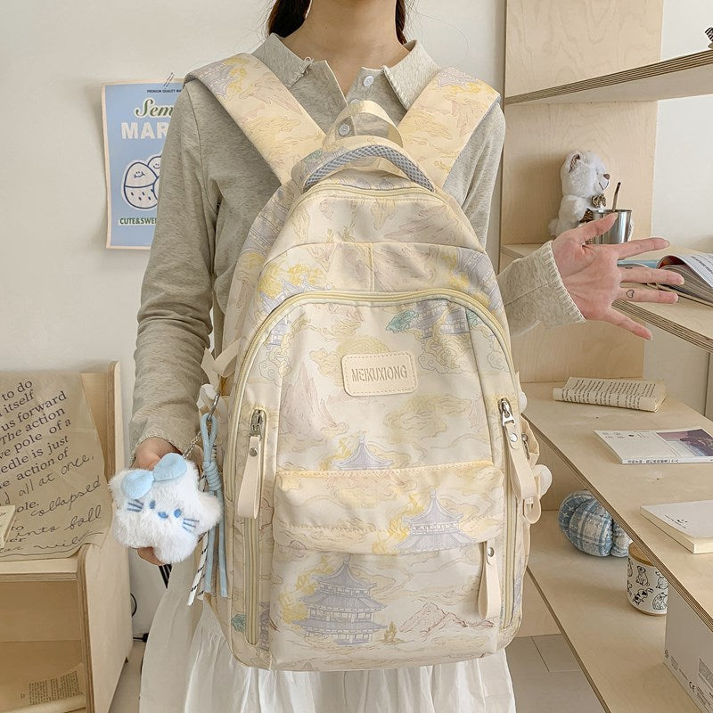 Stylische Illustrierte Rucksack Karnz