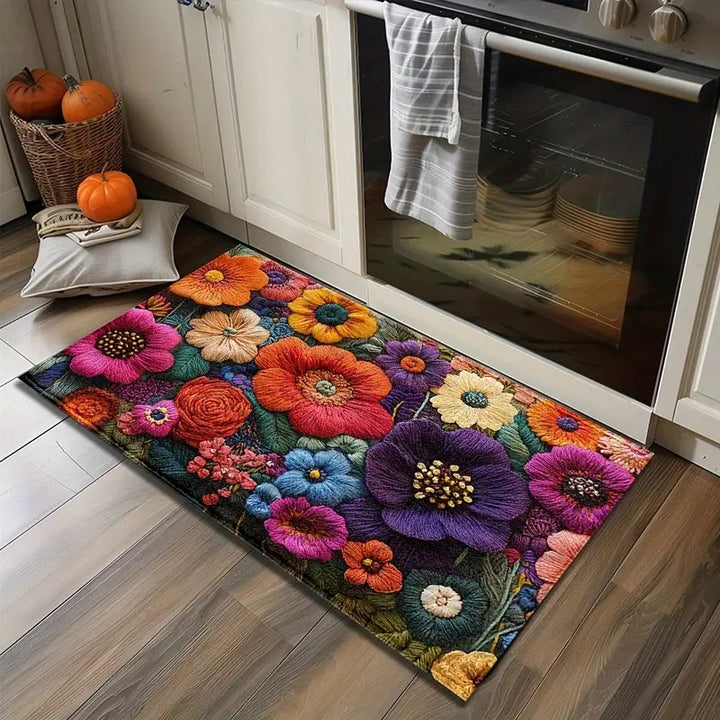 Blumenmuster Willkommensmatte Karnz