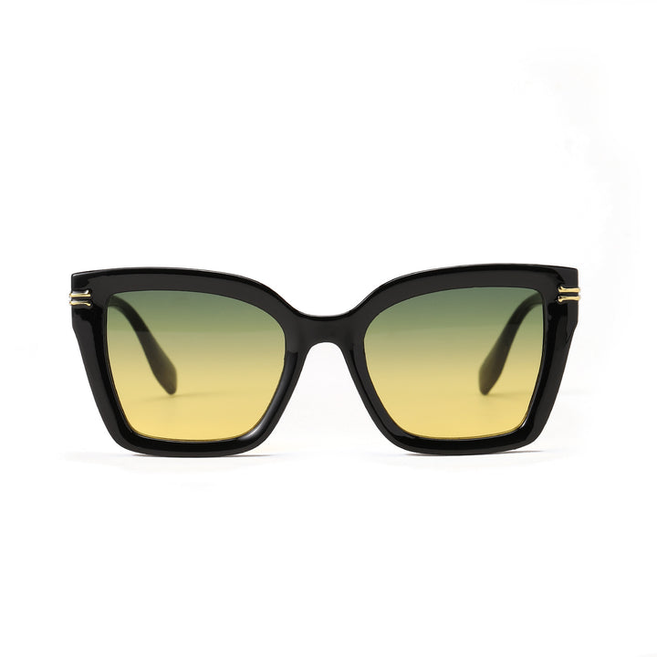 Damen trendige quadratische Sonnenbrille mit elegantem Gestell Karnz