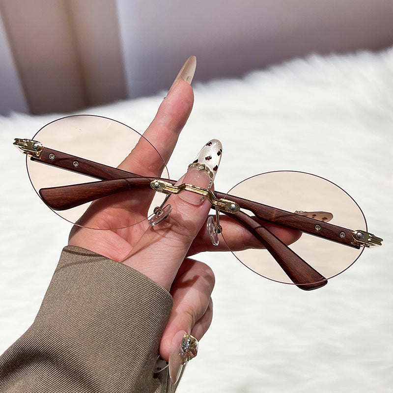 Damen modische und elegante Sonnenbrille mit ovalem Design Karnz