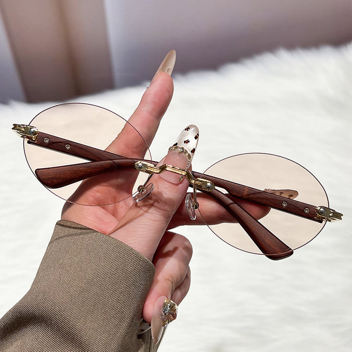 Damen modische und elegante Sonnenbrille mit ovalem Design Karnz