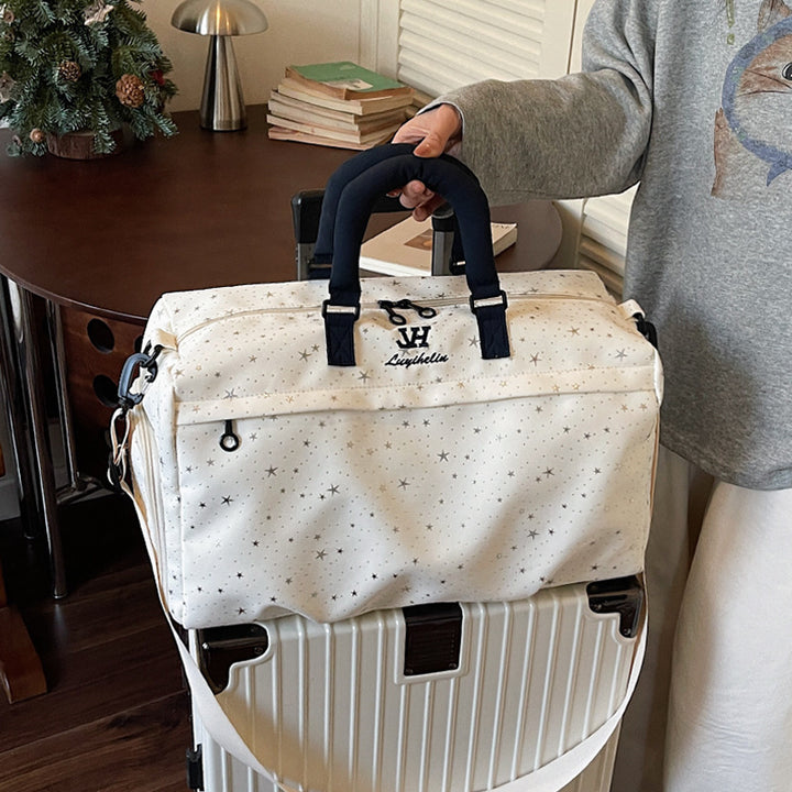 Stylische Wochenend-Duffel-Tasche mit Sternmuster