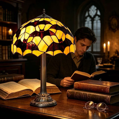 Dekorative Tischlampe im Fledermausdesign Karnz