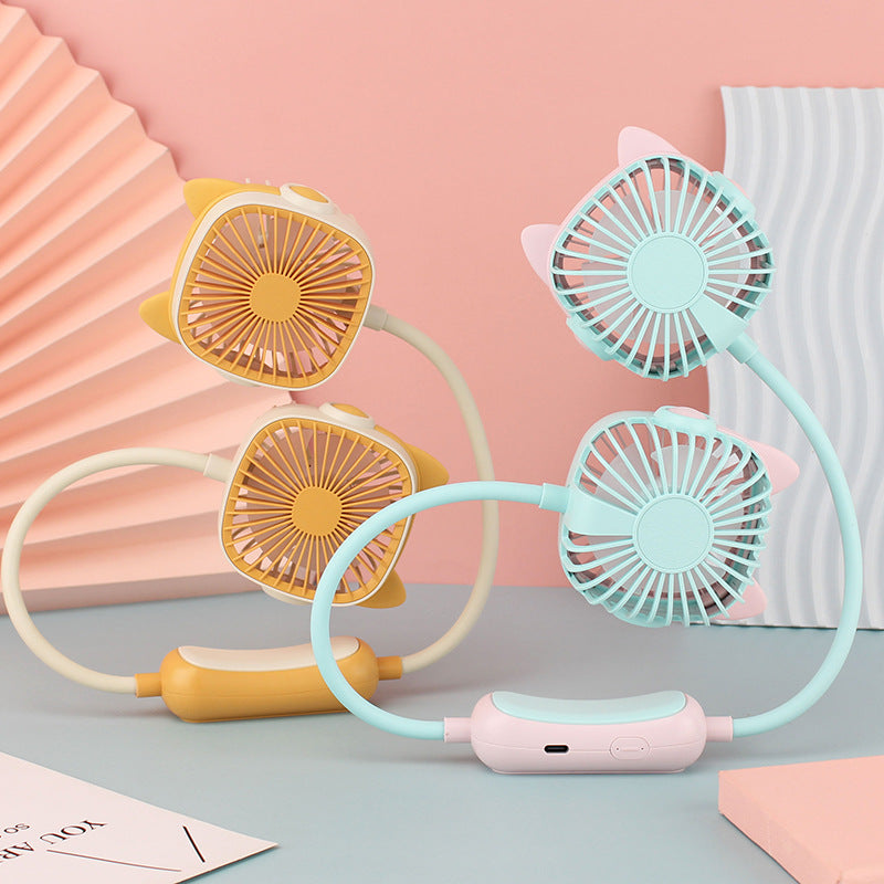 Damen tragbarer Halsventilator mit dualem Design Karnz