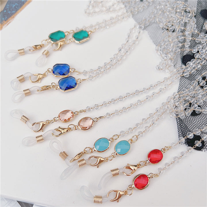 Stylische Perlen-Brillen Kette Karnz