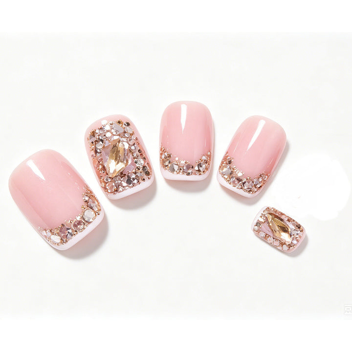 Elegante dekorative Press-On Nagelkunst Karnz