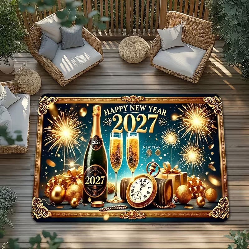 Neujahrsfeier Willkommenmatte Karnz