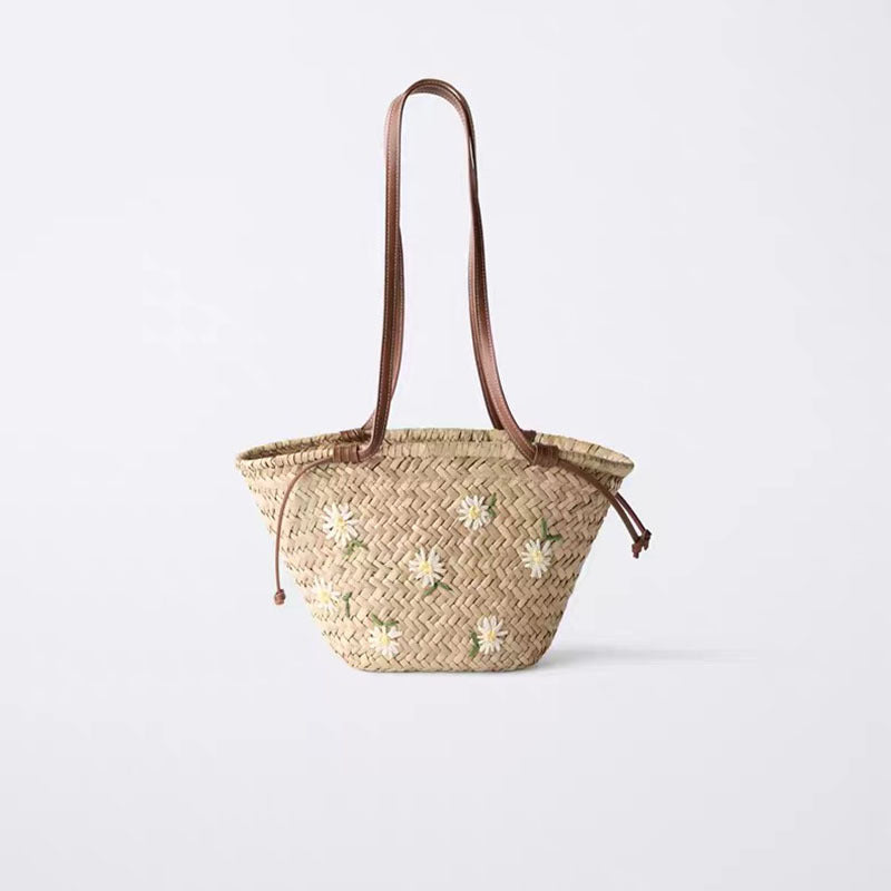 Damen Korbtasche mit floralem Design Karnz
