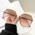 Damen große geometrische Sonnenbrille Karnz
