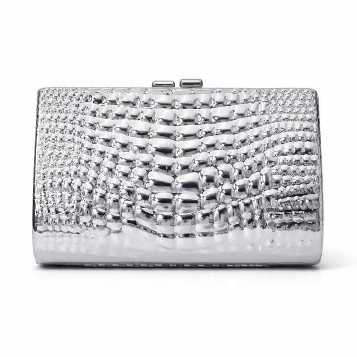 Skulptierte Metall-Clutch