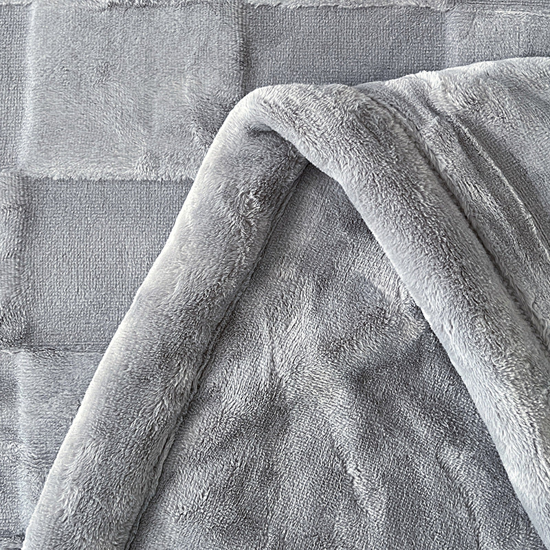 Strukturiert Patchwork Fleece Decke Karnz