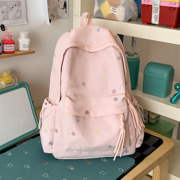 Bestickter Blumenmuster-Rucksack Karnz