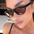 Damen modische optische Brille mit elegantem Katzenaugen-Design Karnz
