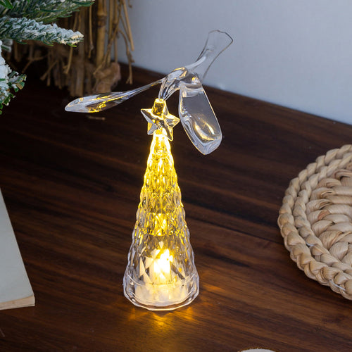 Elegante Glaskerze mit LED Beleuchtung