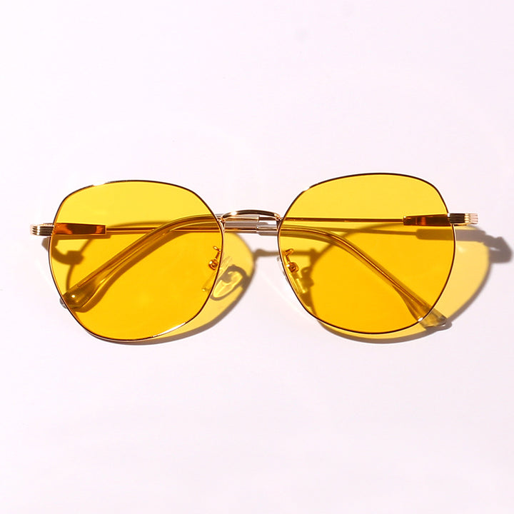 Damen auffällige geometrische Sonnenschutzbrille mit UV-Schutz Karnz