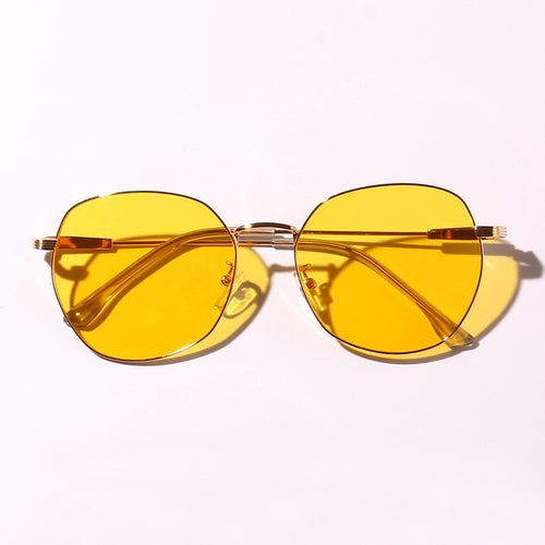 Damen auffällige geometrische Sonnenschutzbrille mit UV-Schutz Karnz