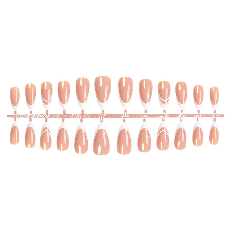 Elegantes Press-On-Nagel-Set mit französischem Spitzen-Design Karnz 1788496283