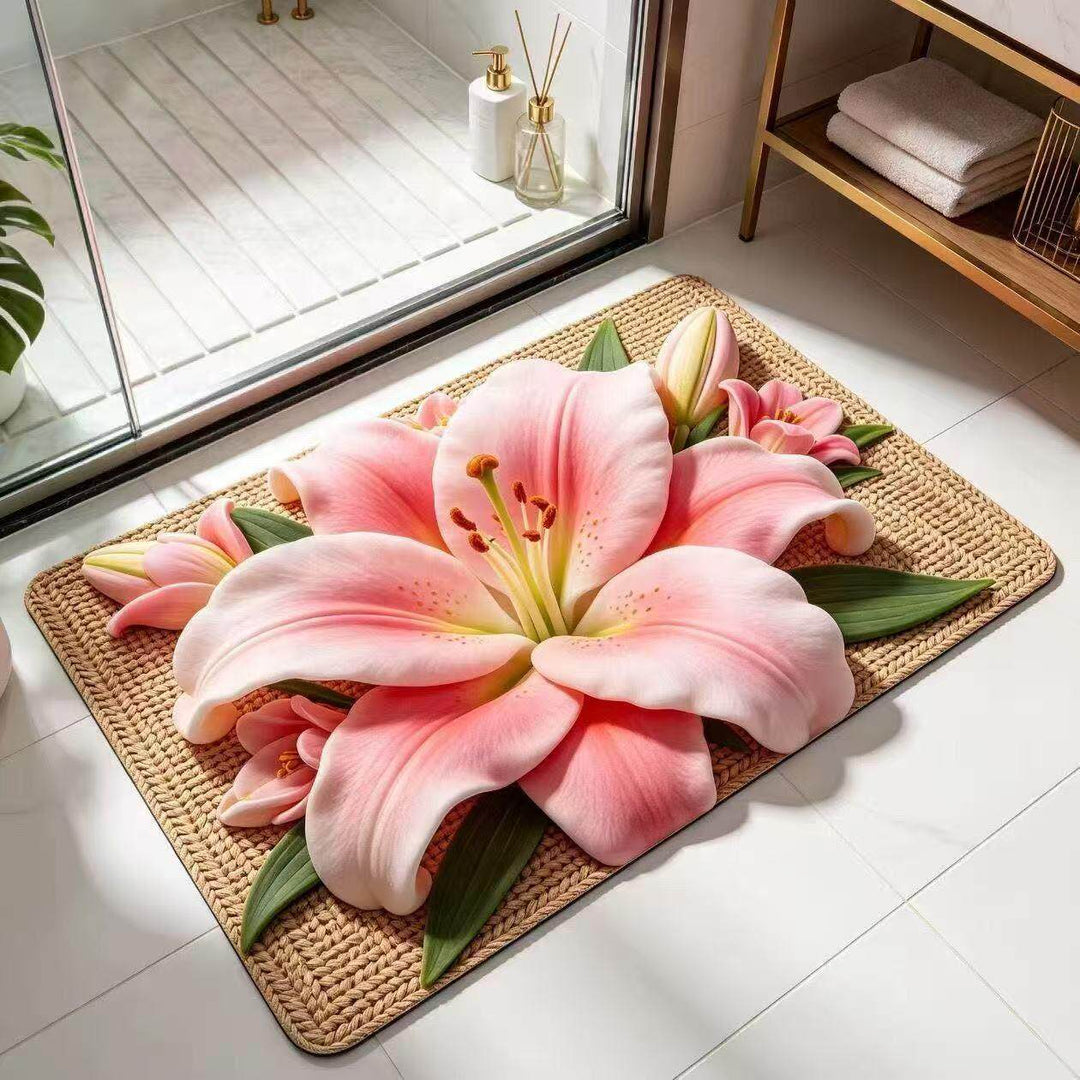 Elegante florale dekorative Badmatte