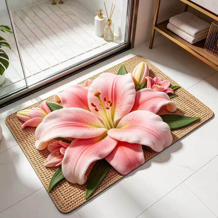 Elegante florale dekorative Badmatte