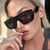 Damen modische quadratische Brille mit mehrfarbigem transparentem Rahmen Karnz