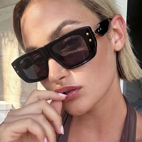 Damen modische quadratische Brille mit mehrfarbigem transparentem Rahmen Karnz