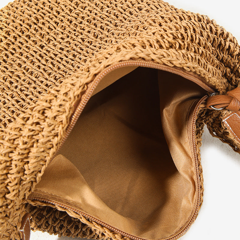 Damen Handtasche aus geflochtener Baumwolle mit komfortablem Schulterriemen Karnz