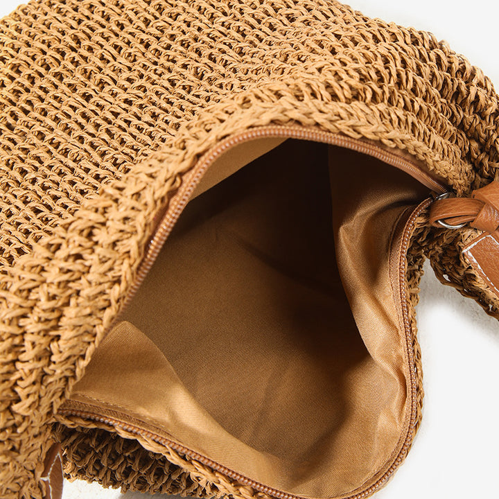 Damen Handtasche aus geflochtener Baumwolle mit komfortablem Schulterriemen Karnz