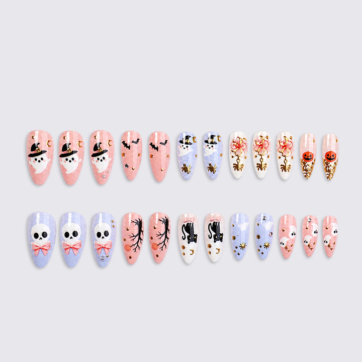 Halloween-Themen Press-On Nagelkunst Set Karnz 1788495348