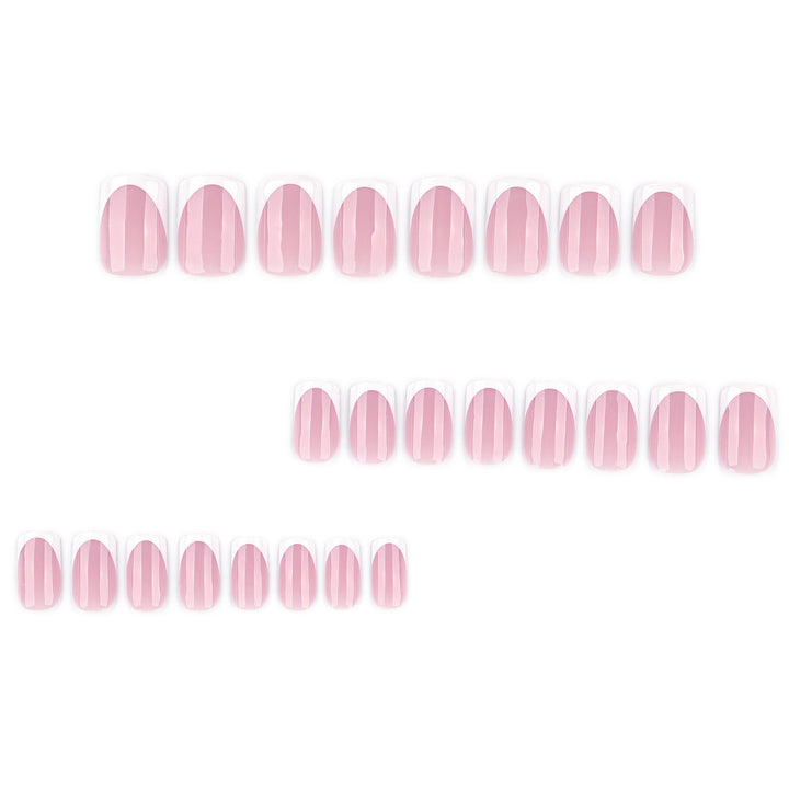 Französische Nagelverlängerungen mit glänzendem Finish Karnz