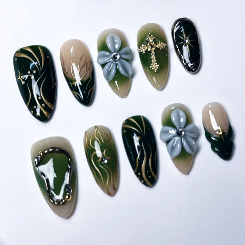 Künstlerisches Blumen-Nageldesign-Set