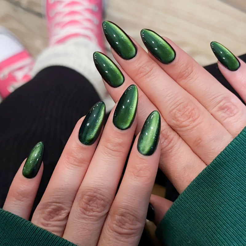 Reflektierende Lange-Stiletto Press-On Nägel