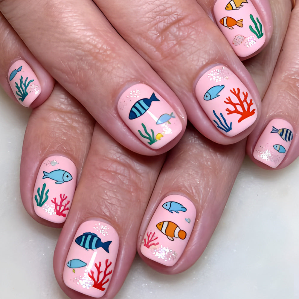 Verspielt Ozean-Themen Nagelkunst Karnz
