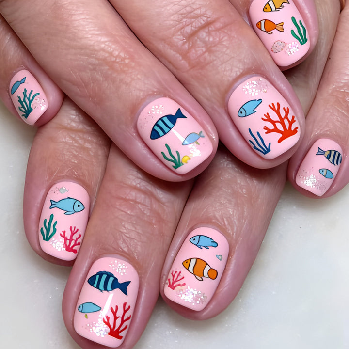 Verspielt Ozean-Themen Nagelkunst Karnz