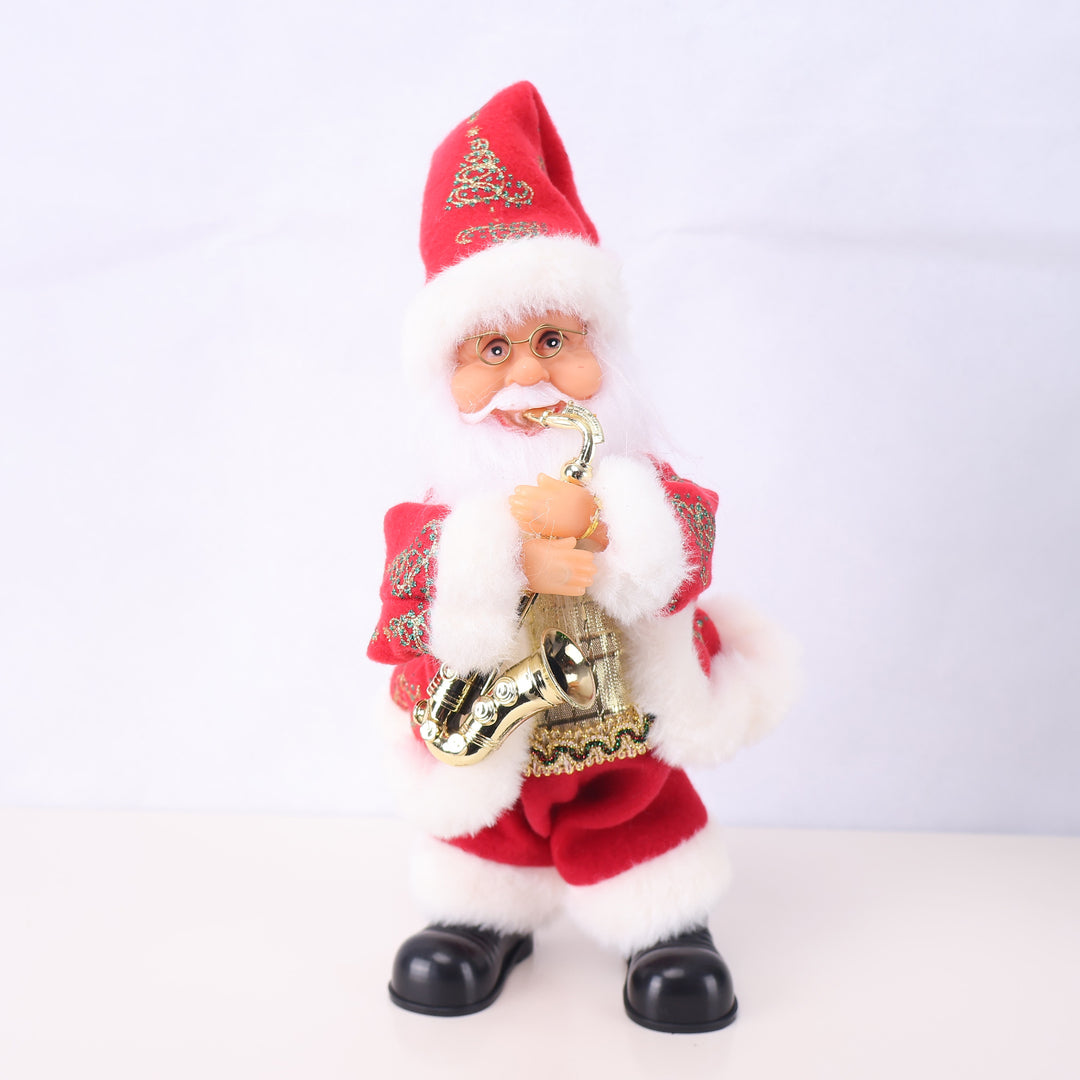 Dekorative Weihnachtsmannfigur mit Süßigkeit
