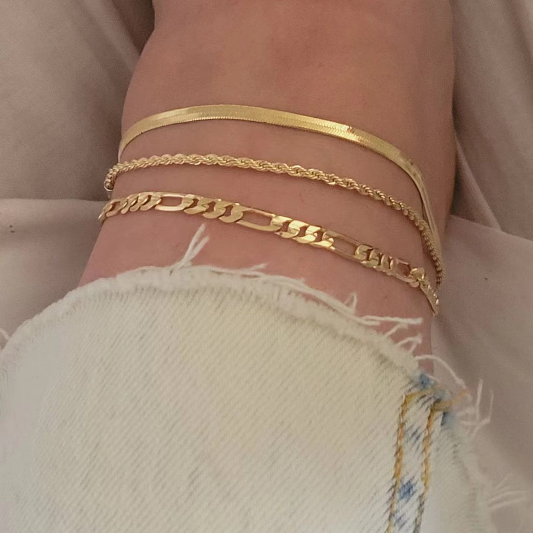 Elegante Drei-Strang-Link-Armbanduhr Karnz