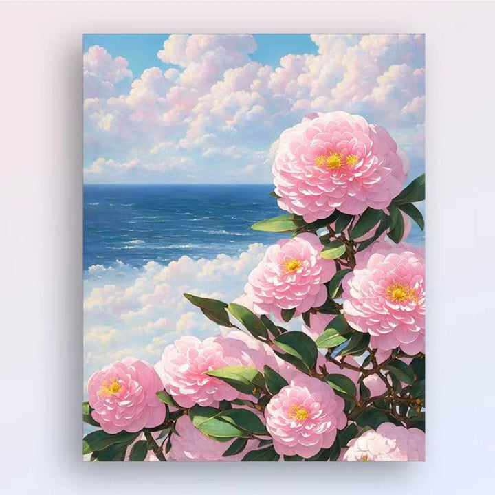 Floral Landscape Leinwand Wandkunst Karnz